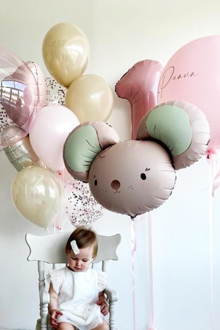 Sevimli Fare Kafası Folyo Balon 68cm - 3