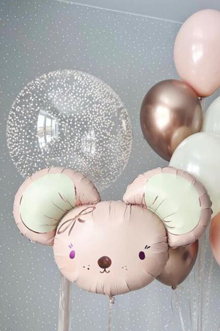 Sevimli Fare Kafası Folyo Balon 68cm - 6