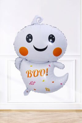 Sevimli Hayalet BOO Folyo Balon Halloween Süsleri Hayalet Balon - 1