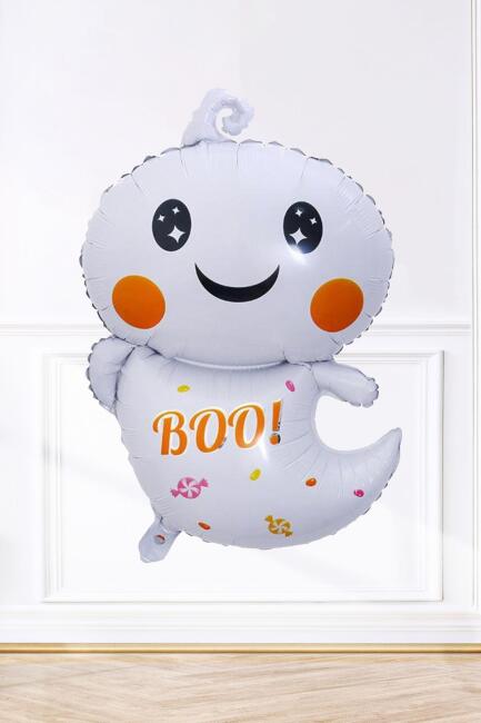 Sevimli Hayalet BOO Folyo Balon Halloween Süsleri Hayalet Balon