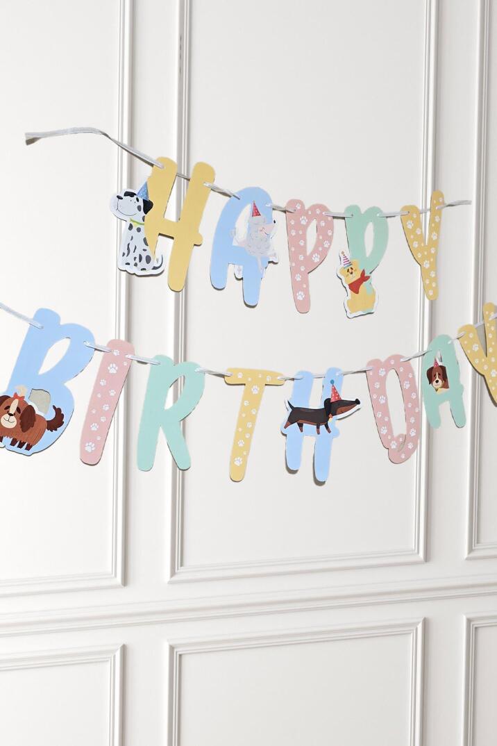 Sevimli Köpekler Doğum Günü Balon Zinciri Seti - 6