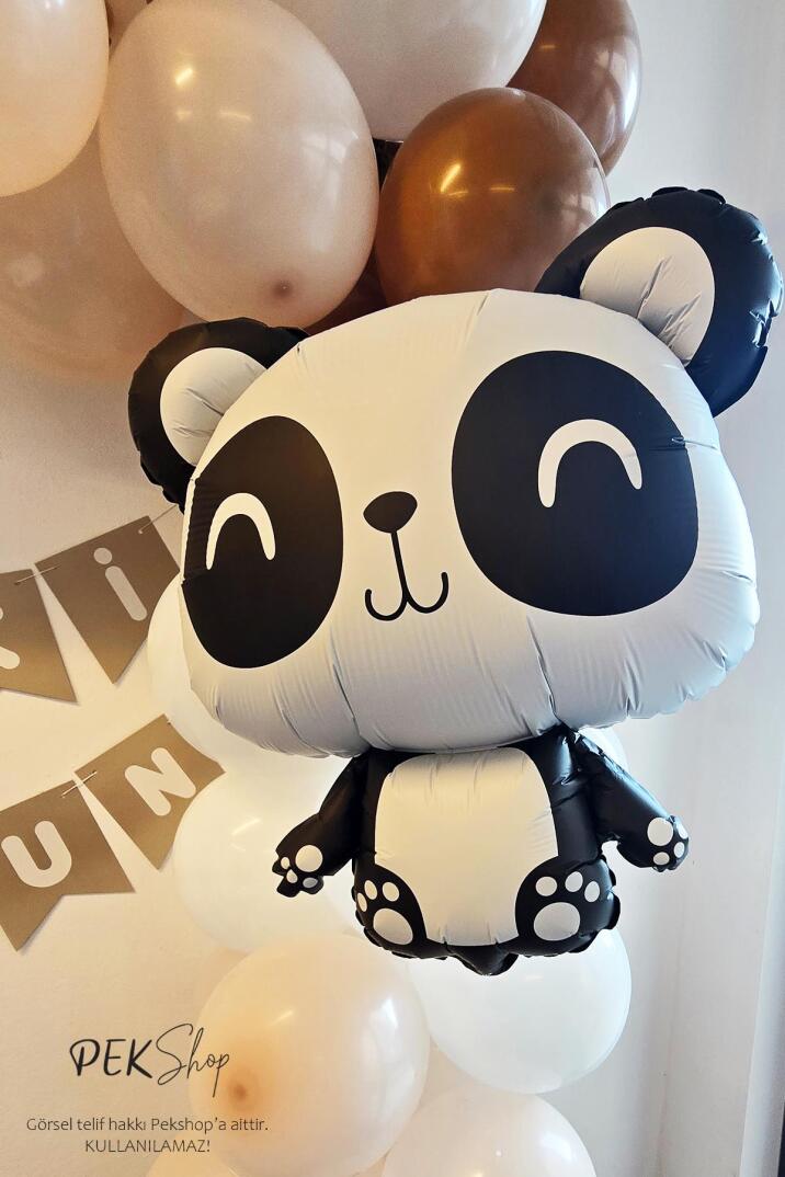 Sevimli Panda Balon Panda Şekilli Folyo Balon 72x58cm - 1