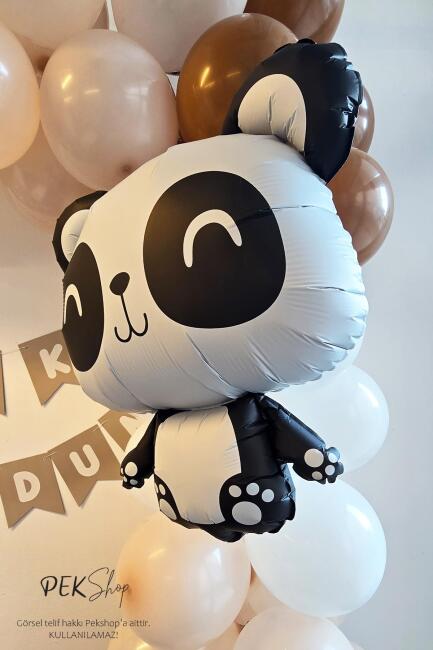 Sevimli Panda Balon Panda Şekilli Folyo Balon 72x58cm - 2
