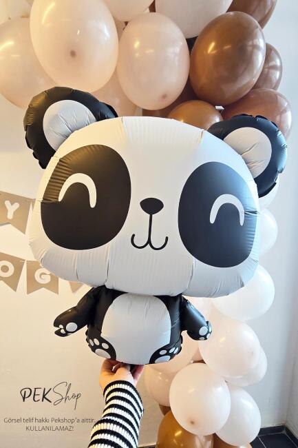 Sevimli Panda Balon Panda Şekilli Folyo Balon 72x58cm - 3