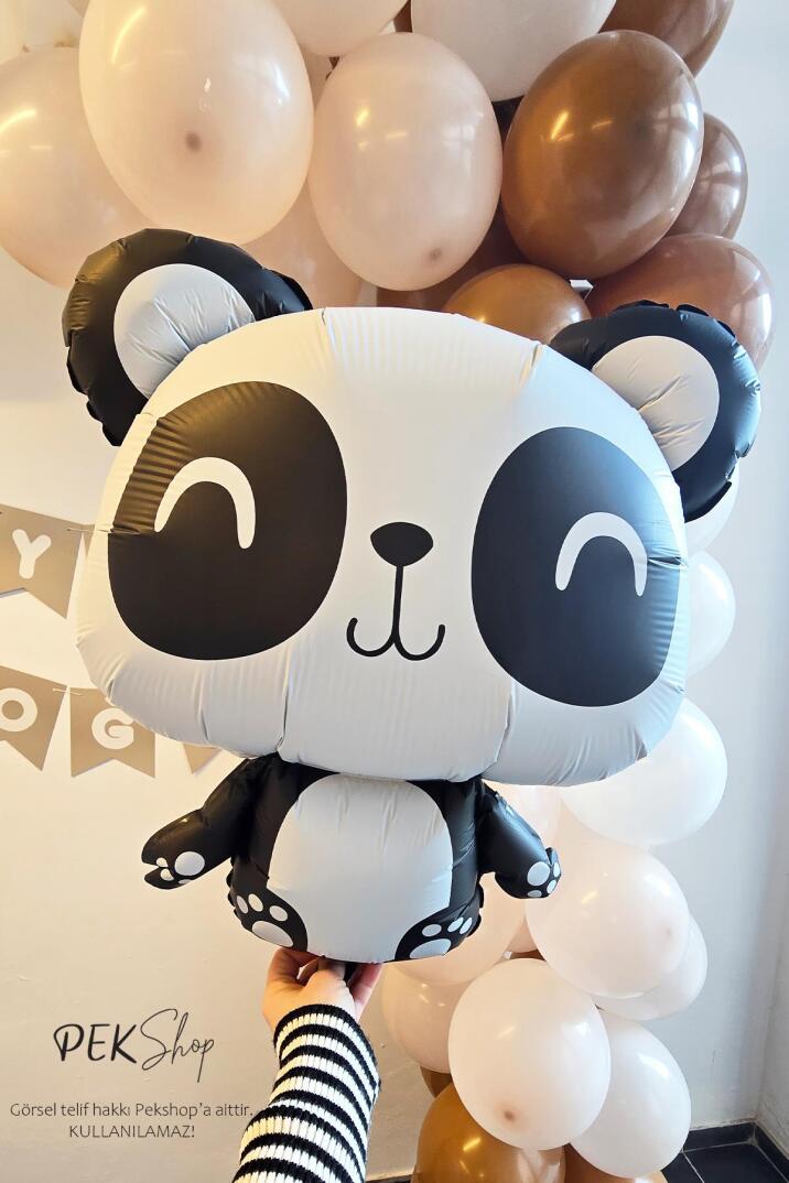 Sevimli Panda Balon Panda Şekilli Folyo Balon 72x58cm - 3