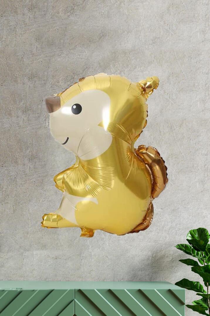 Sincap Şeklinde Folyo Balon Woodland Konsept Doğum Günü Balonları - 1