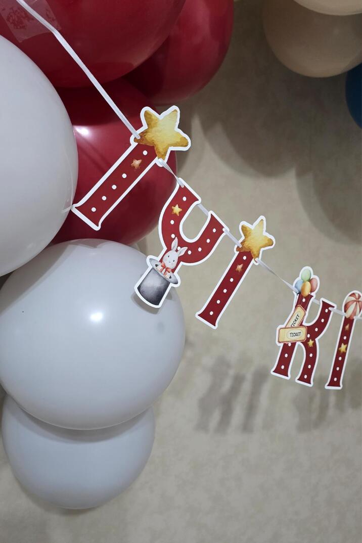 Sirk İyi Ki Doğdun Banner Sirk Tema Doğum Günü Duvar Süsü - 2