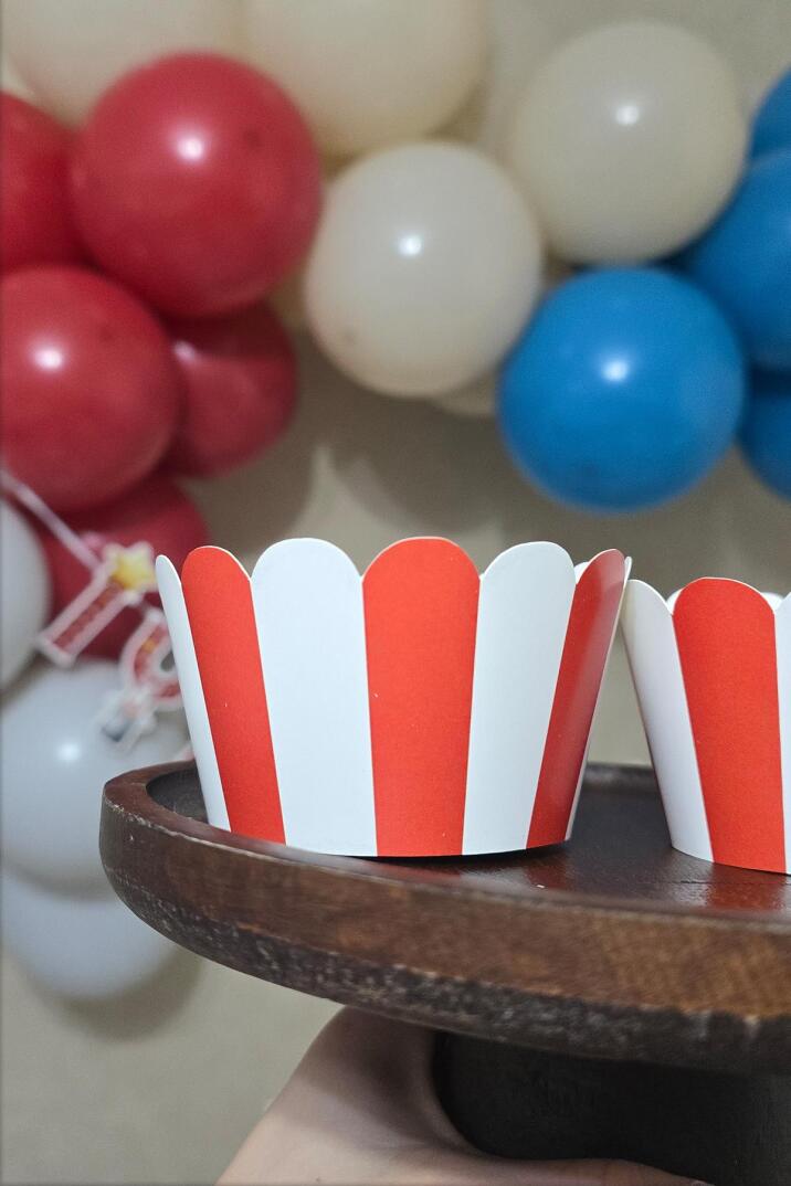 Sirk Konsept Cupcake Sargısı 10'lu - 2