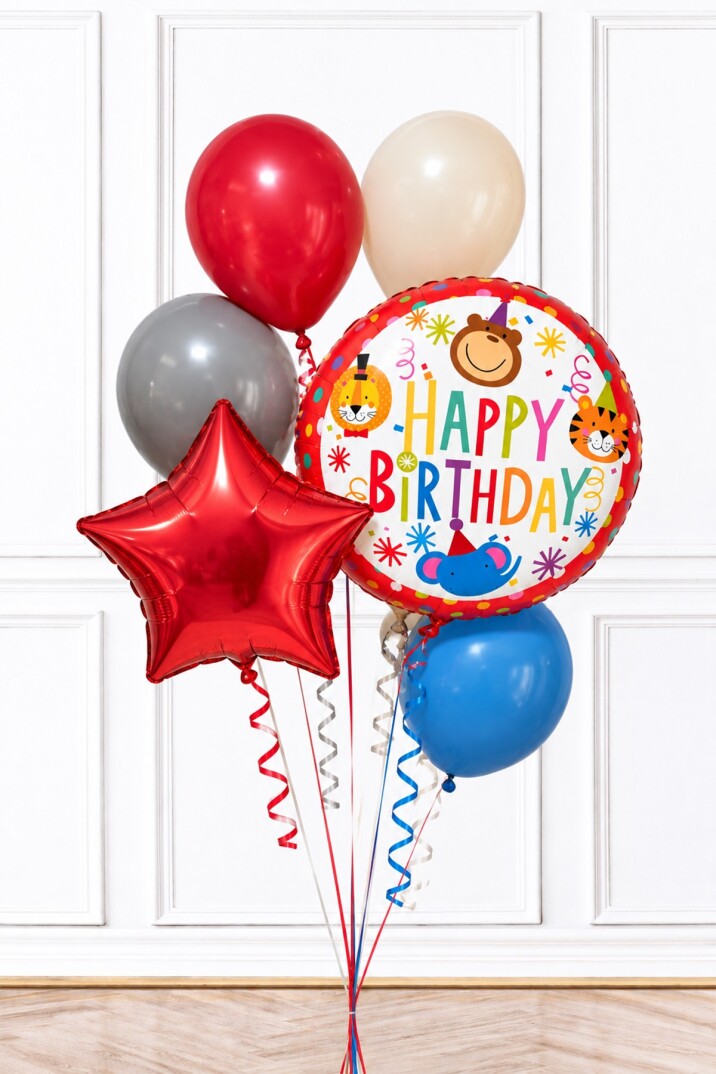 Sirk Tema Balon Demeti Yuvarlak ve Yıldız Balonlu Sirk Balon Seti Set279 - 1