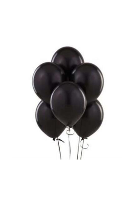 Siyah Balon 10 Adet - 12 inc 30 cm Parti Balonu - 2