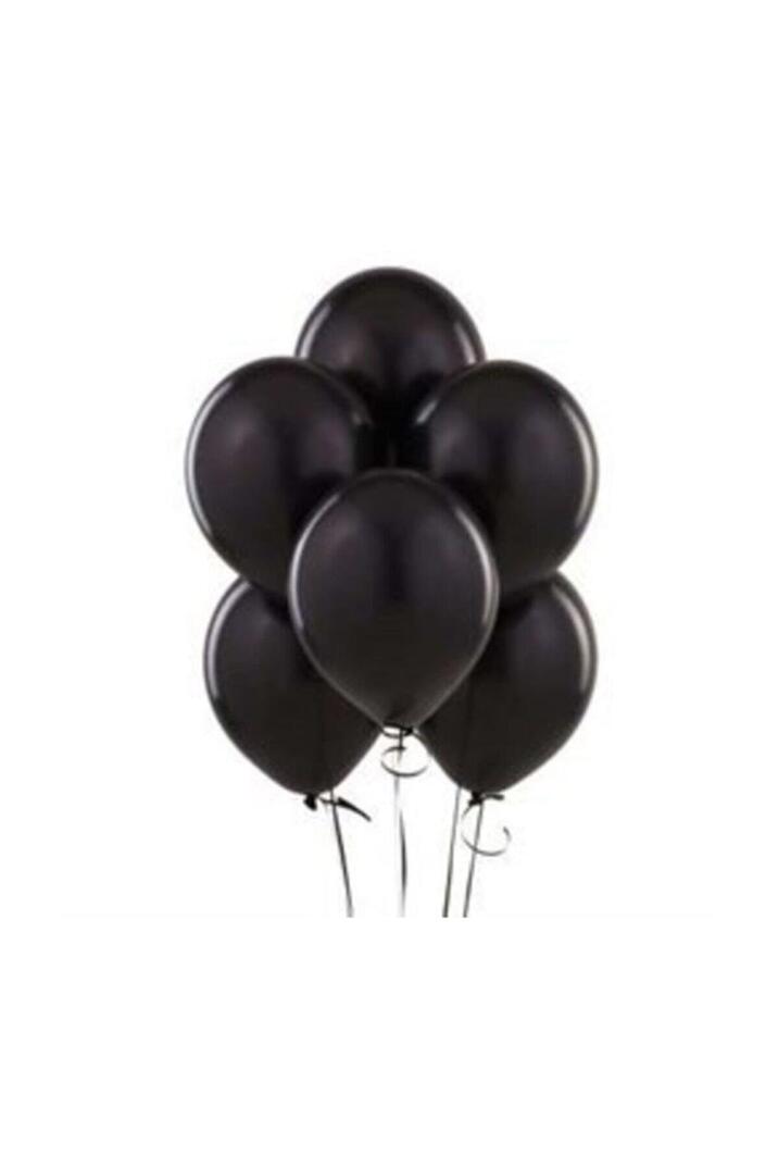 Siyah Balon 10 Adet - 12 inc 30 cm Parti Balonu - 2