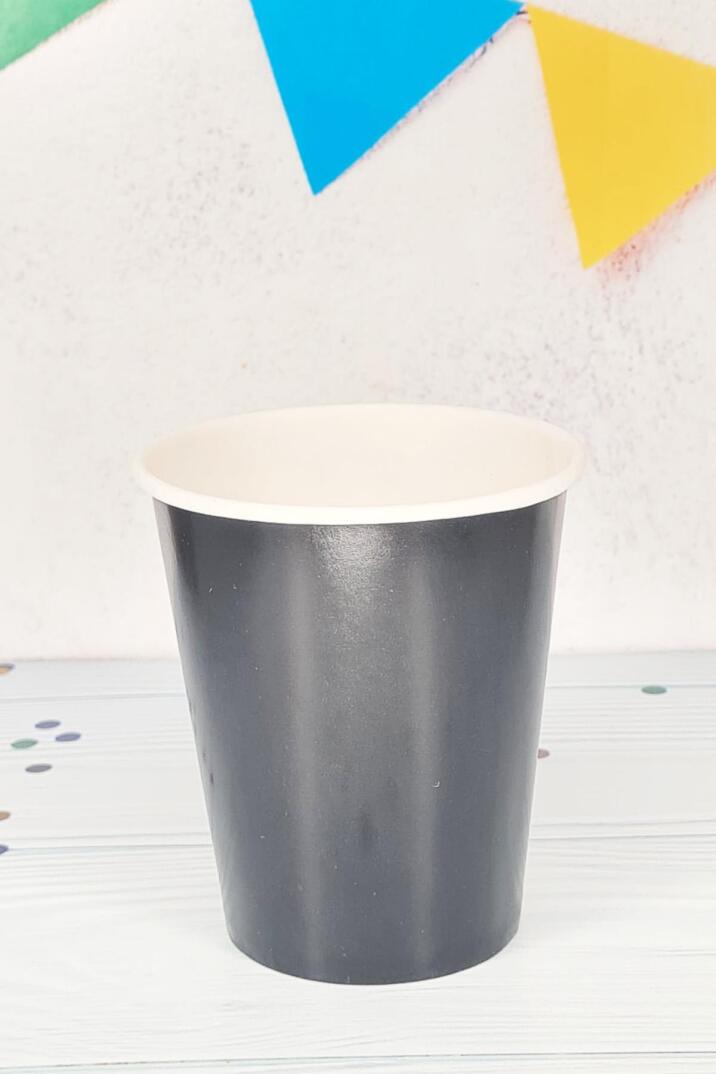 Siyah Karton Bardak 8oz 8 li - 1