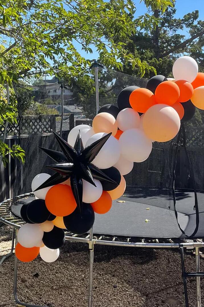 Siyah Kutup Yıldızı Folyo Balon Tek Parça Büyük Kutup Yıldız Balon 27inç 70cm - 3