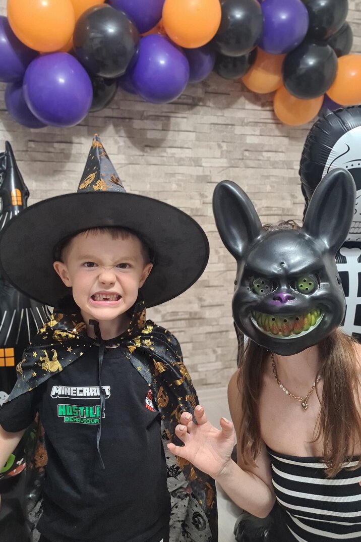 Siyah Tavşan Cadılar Bayramı Halloween Maskesi Katil Tavşan Korkunç Maske SİYAH - 3