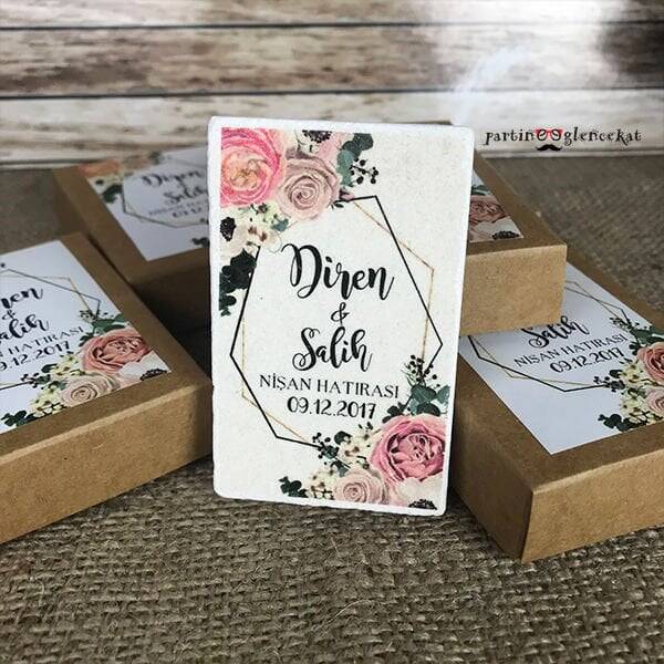 Soft Gold Konsept Baskılı Taş Magnet - 1