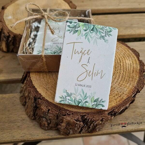 Soft Yapraklar Konsept Baskılı Taş Magnet - 1