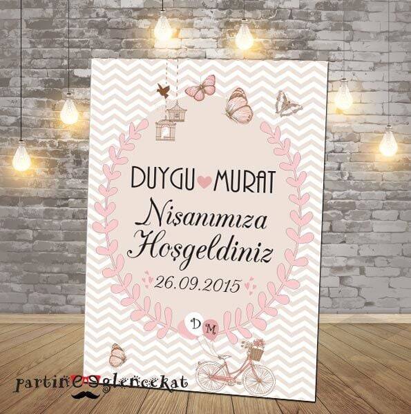 Somon Kelebek Konsept Karşılama Panosu - 1