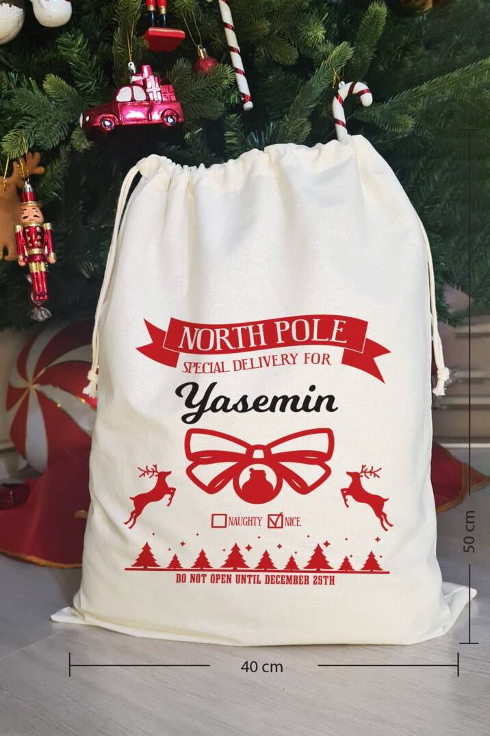 Special Delivery Kurdeleli İsme Özel Yılbaşı Hediye Kesesi - 4