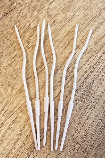 Spiral Beyaz Pasta Mumu Beyaz Renk Mum 6 lı Beyaz Kıvrık Mum - 3