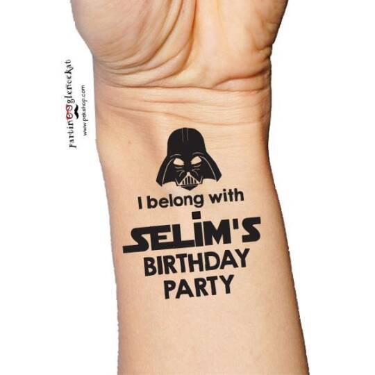 Kişiye Özel Starwars Doğumgünü Dövmesi