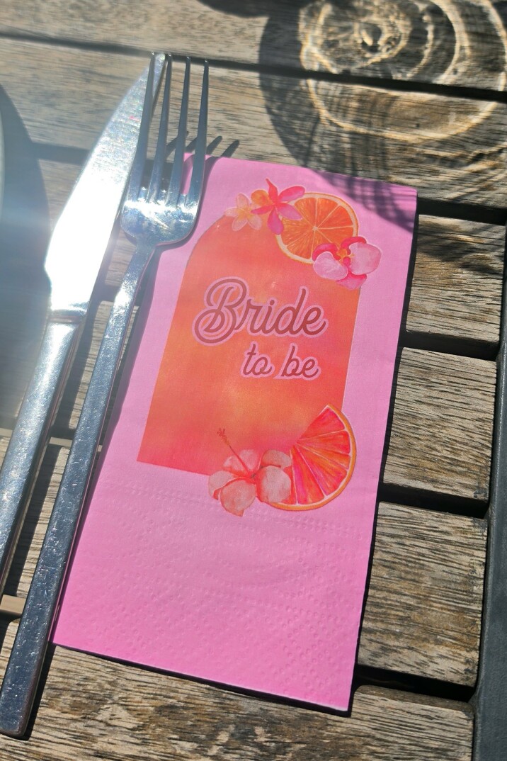 Sunset Konsept Bekarlığa Veda Peçetesi 12li Pembe Peçete - 2