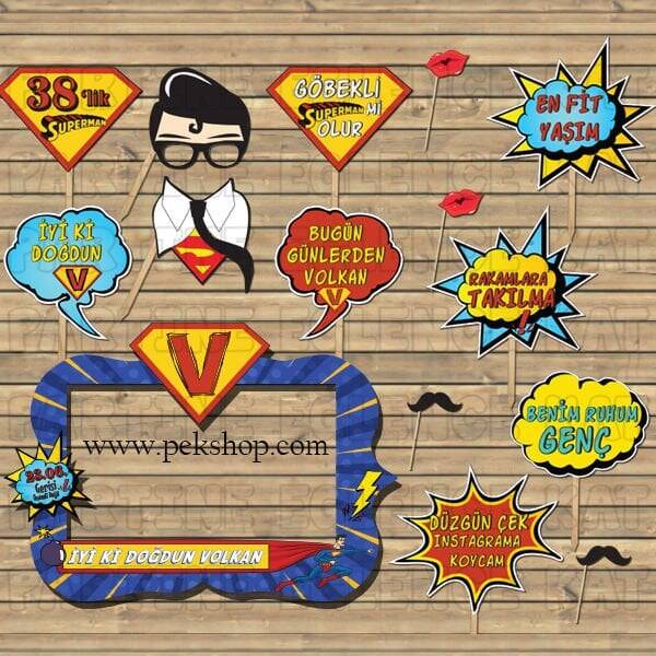 Supermen Konsept Doğum Günü Kampanyalı Paket - 1
