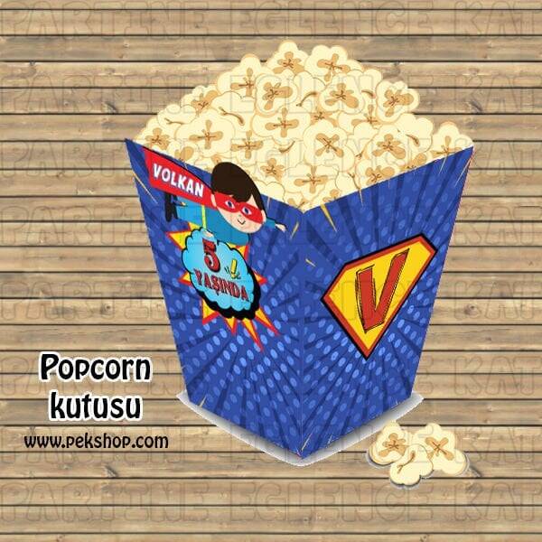 Supermen Konsept Popcorn Kutusu - 1