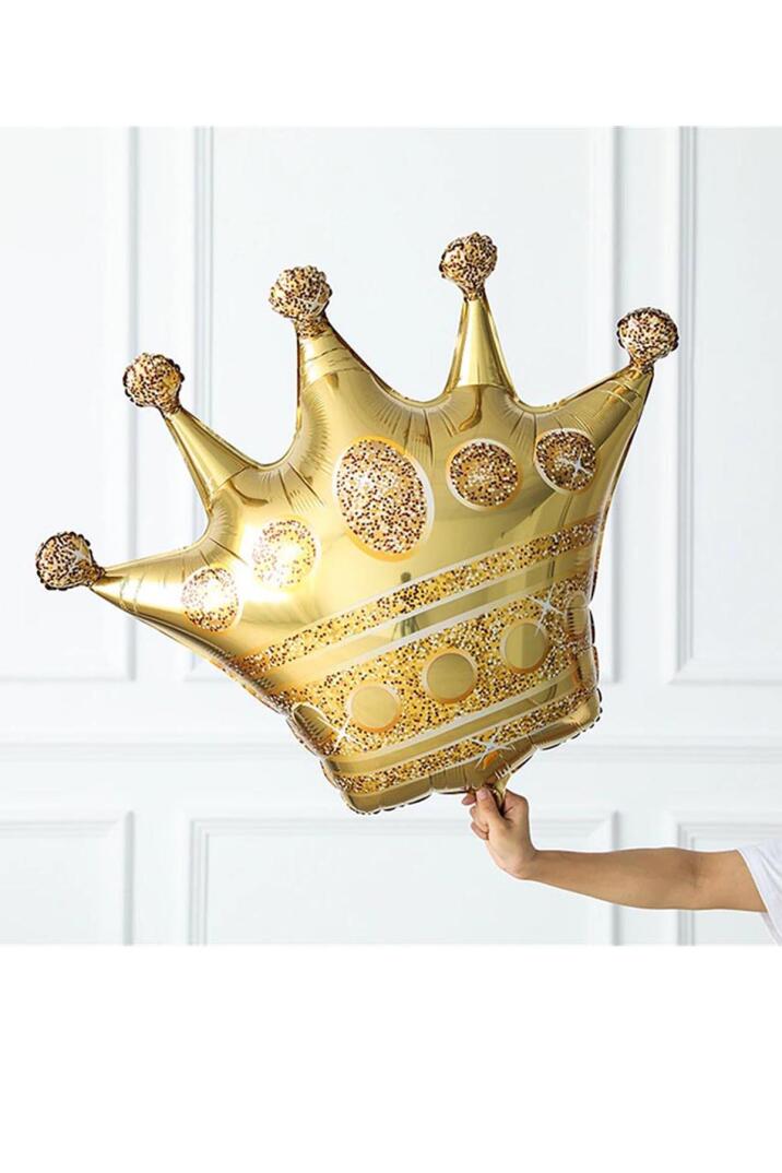 Taç Şeklinde Gold Renk Folyo Balon - 1