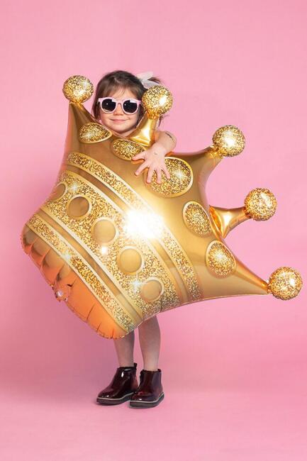 Taç Şeklinde Gold Renk Folyo Balon - 2