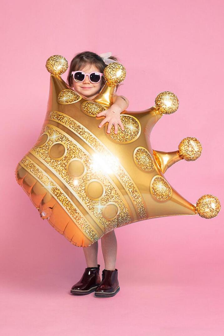 Taç Şeklinde Gold Renk Folyo Balon - 2
