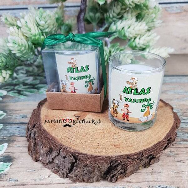 Taş Devri BamBam Konsept Bardak Mum - 1