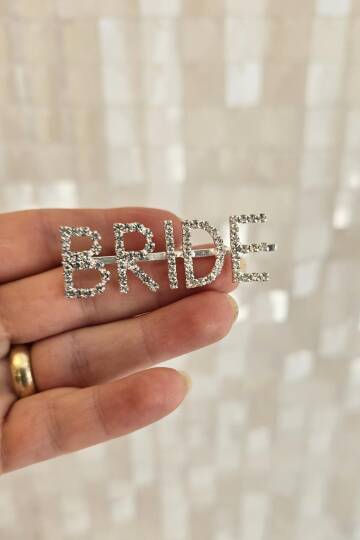 Taşlı Bride Toka Gümüş Gelin Aksesuarları - 2