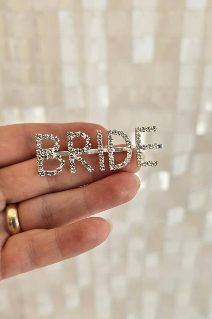Taşlı Bride Toka Gümüş Gelin Aksesuarları - 2