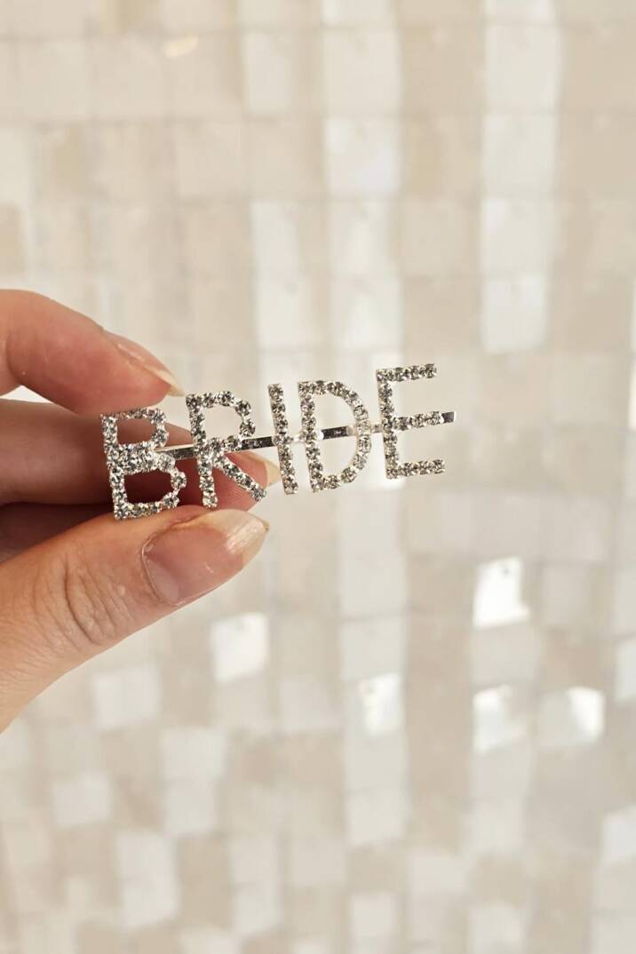 Taşlı Bride Toka Gümüş Gelin Aksesuarları - 3