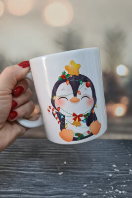 Tatlı Penguen Yılbaşı Hediyesi Kupa Bardak