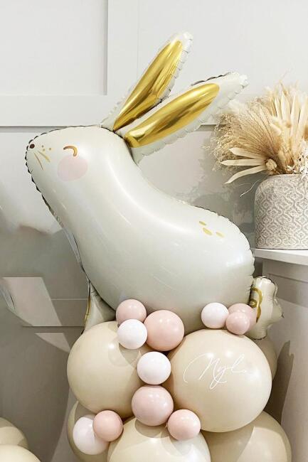 Tavşan Folyo Balon Gold Kulaklı Tavşan Şekilli Balon - 1