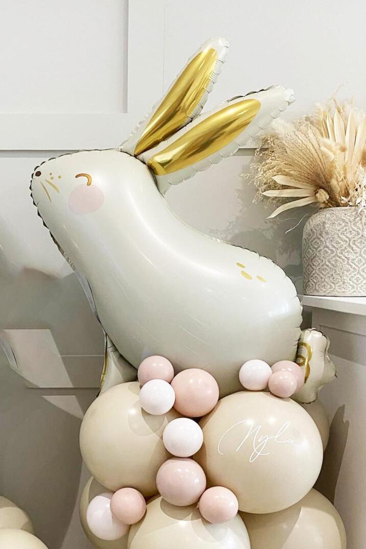 Tavşan Folyo Balon Gold Kulaklı Tavşan Şekilli Balon - 1