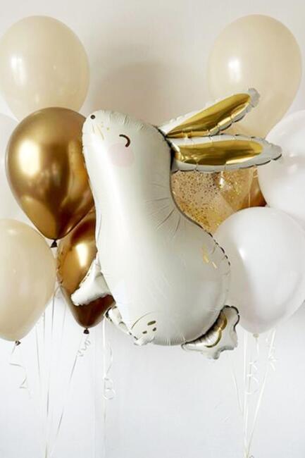 Tavşan Folyo Balon Gold Kulaklı Tavşan Şekilli Balon - 2