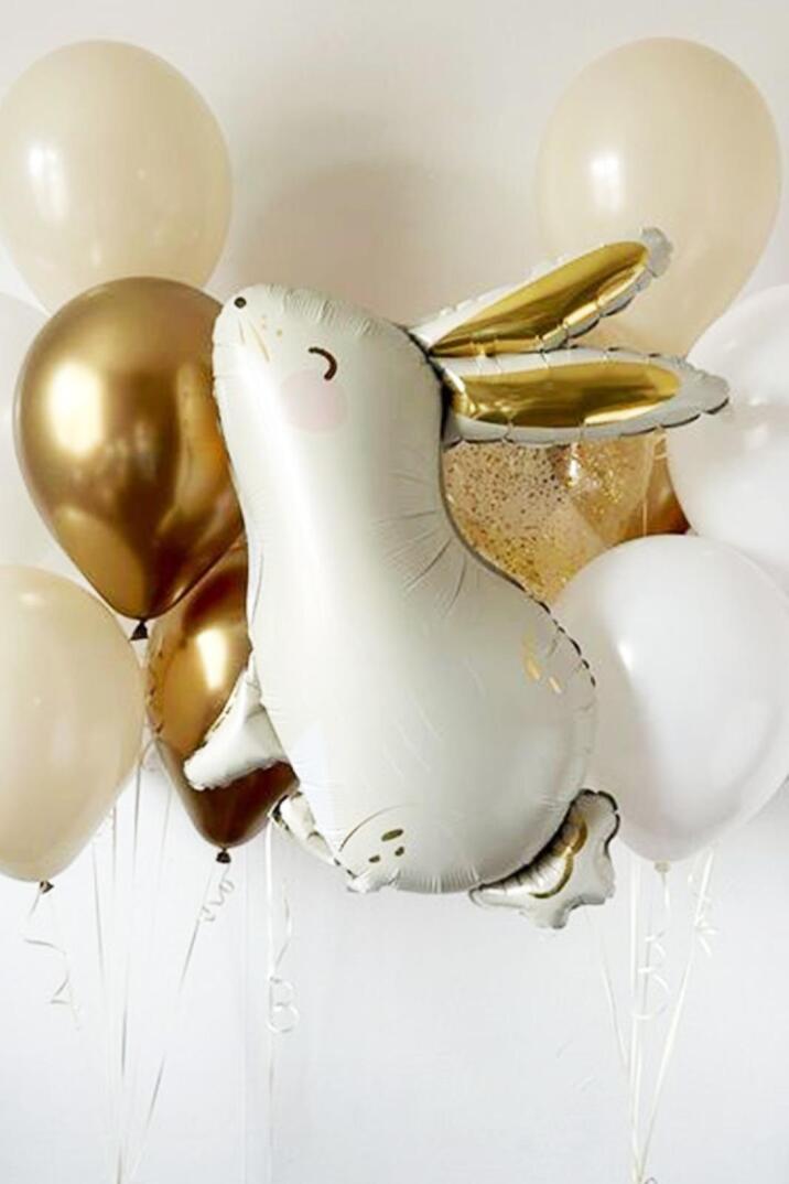 Tavşan Folyo Balon Gold Kulaklı Tavşan Şekilli Balon - 2