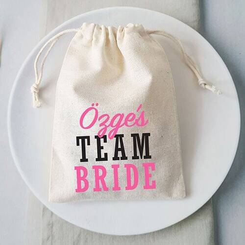 Team Bride İsme Özel Hediye Kesesi - 1