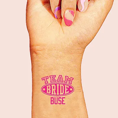 Kişiye Özel Team Bride Logo Dövme  