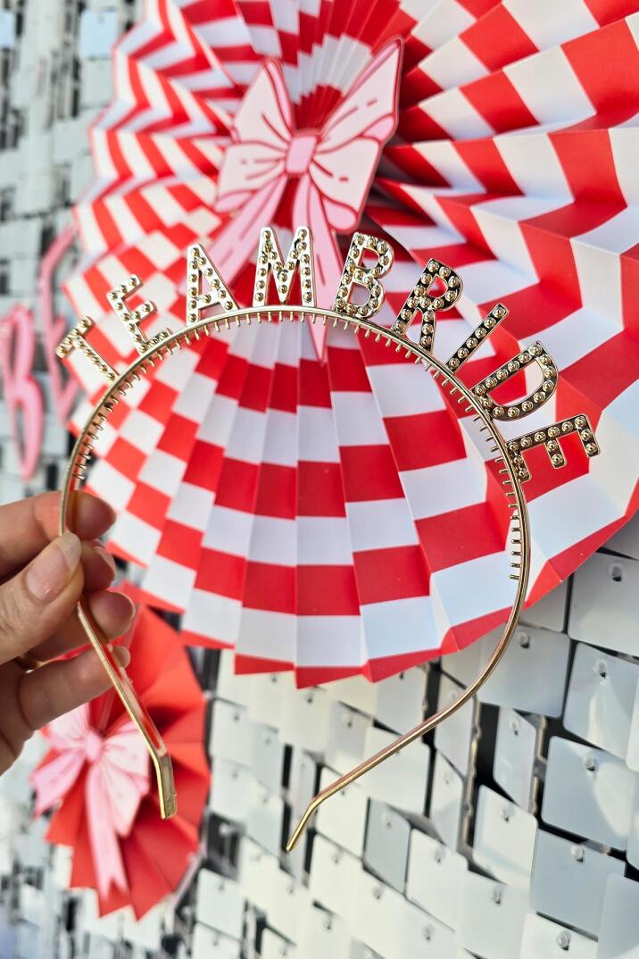 Team Bride Taç Rose Gold Nedime Tacı Bekarlığa Veda Tacı ROSE GOLD Team Bride - 2