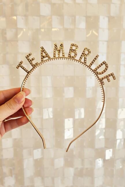 Team Bride Taç Rose Gold Nedime Tacı Bekarlığa Veda Tacı ROSE GOLD Team Bride