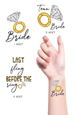 Tek Taş Bekarlığa Veda Gelin Bride Dövme Paketi - 1