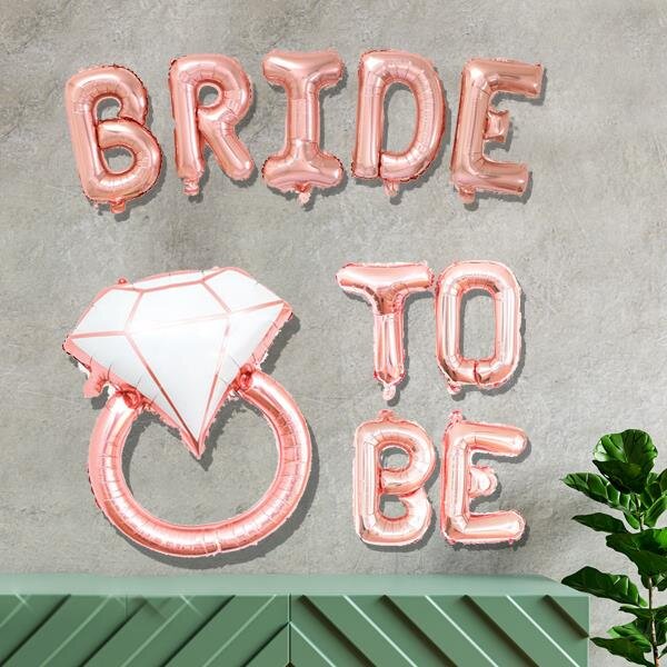 Tek Taşlı Bride To Be Balon Seti Rose Gold - Bekarlığa Veda Balonu - 2