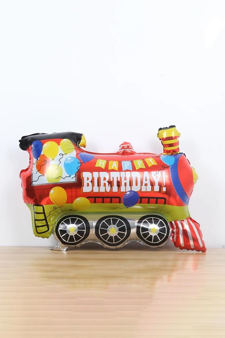Tren Folyo Balon Tren Şekilli Doğum Günü Balonu 80 cm - 2