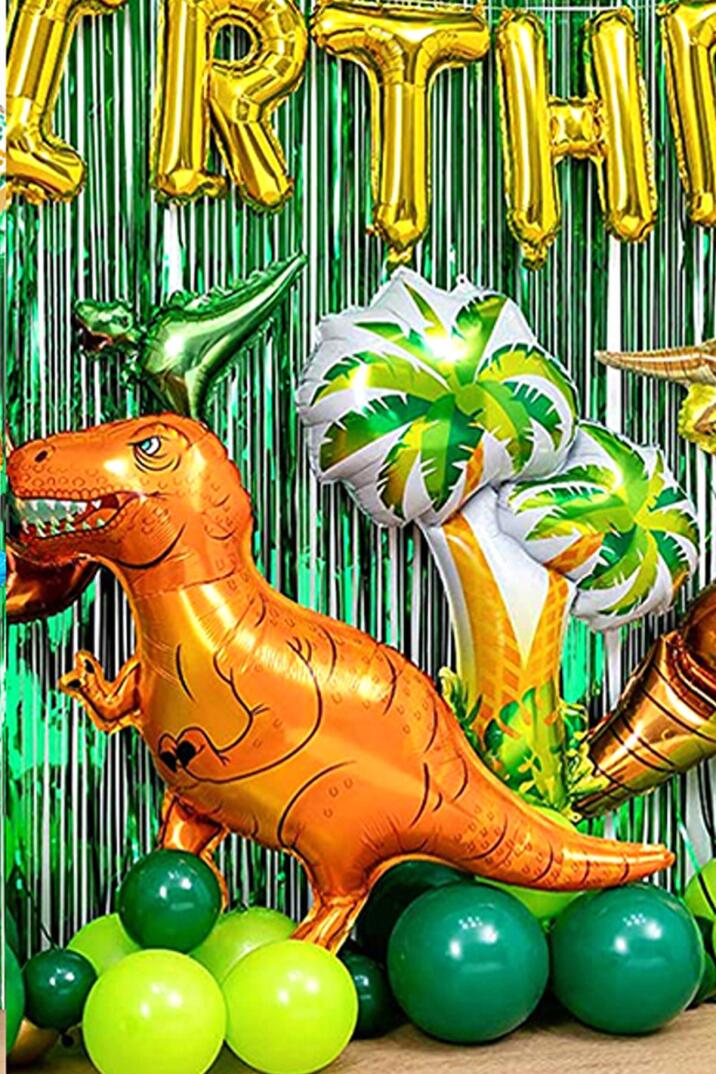 Turuncu T-rex Dinozor Folyo Balon Trex Dinazor Balon 110cm - 3