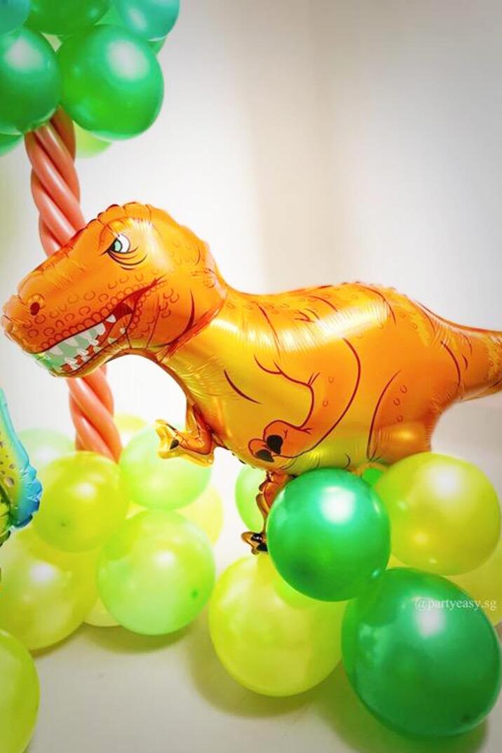 Turuncu T-rex Dinozor Folyo Balon Trex Dinazor Balon 110cm - 5