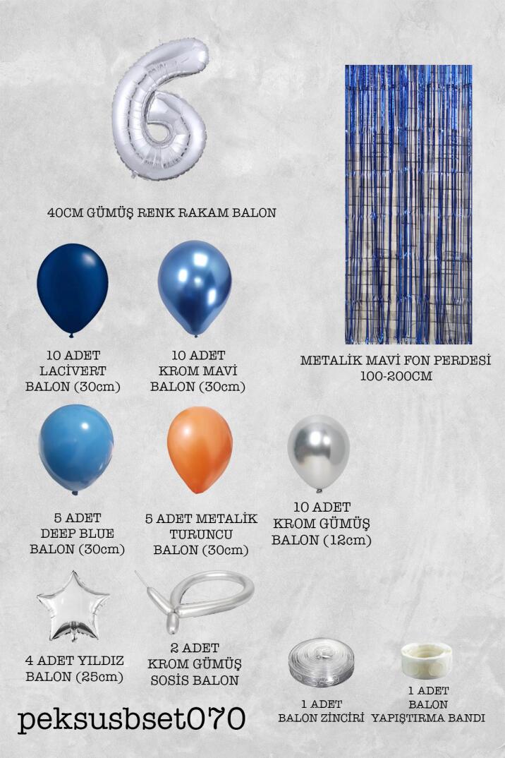 Uzay Konsept Doğum Günü Yaş Balonlu Fon Perdeli Balon Zinciri Seti Uzay Gezegen Balon Zinciri - 12