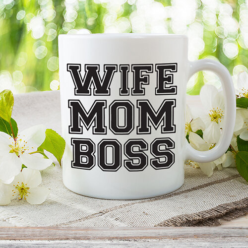Wife Mom Boss Yazılı Kupa - 1